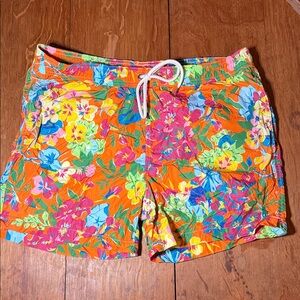 Floral Orange Men’s Bathing Suit